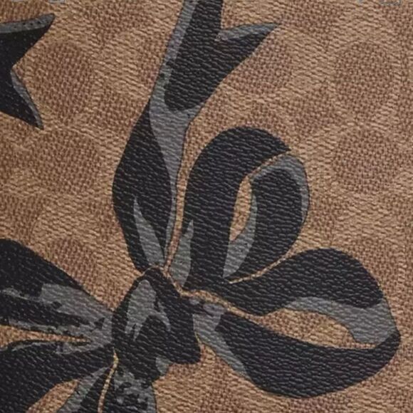 Coach City Bucket Bag Crossbody In Signature Canvas With Bow Print Purse - Picture 5 of 10